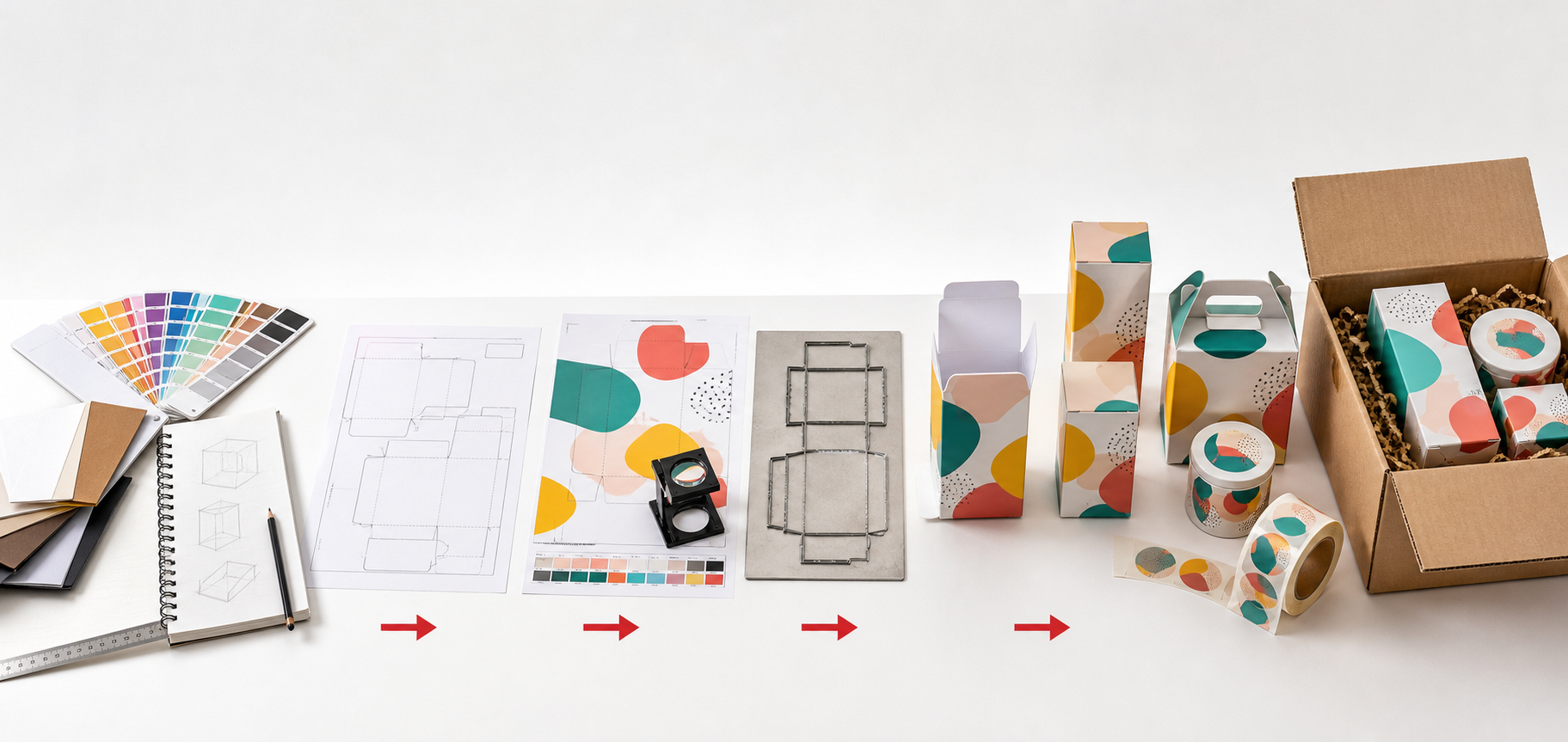 Print and packaging workflow from proofing to finished samples